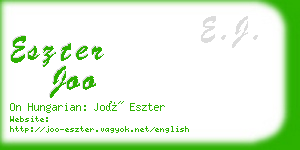 eszter joo business card